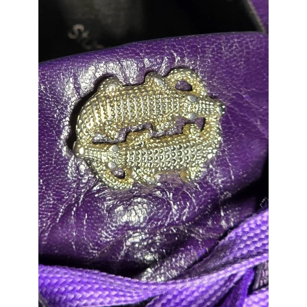 Studio Belvedere Purple Crocodile Leather‎ Dress Shoes Lace up Men's Size 17